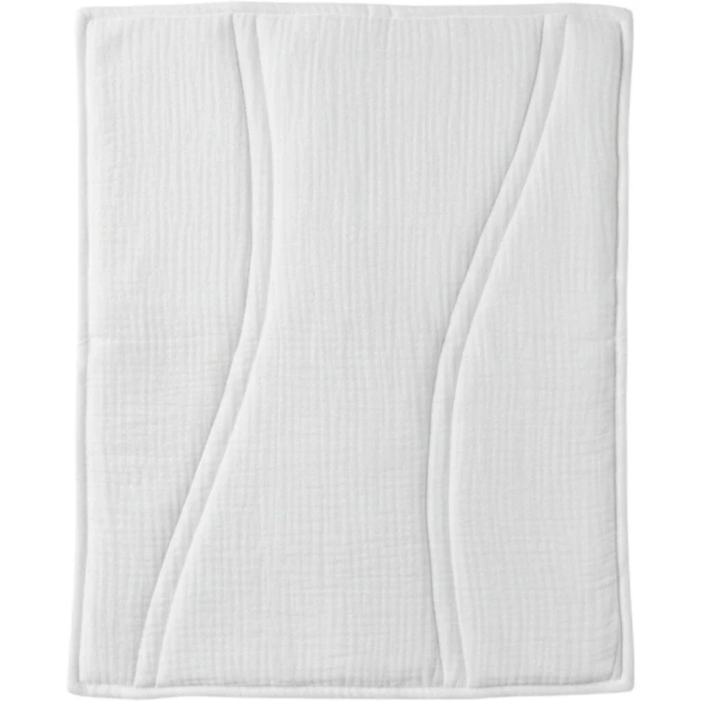 West Elm Standard Pillow Sham White 100% Cotton Gauze Quilted Coastal Minimalism